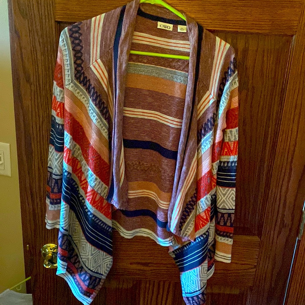 Navy, white, grey, & red cover